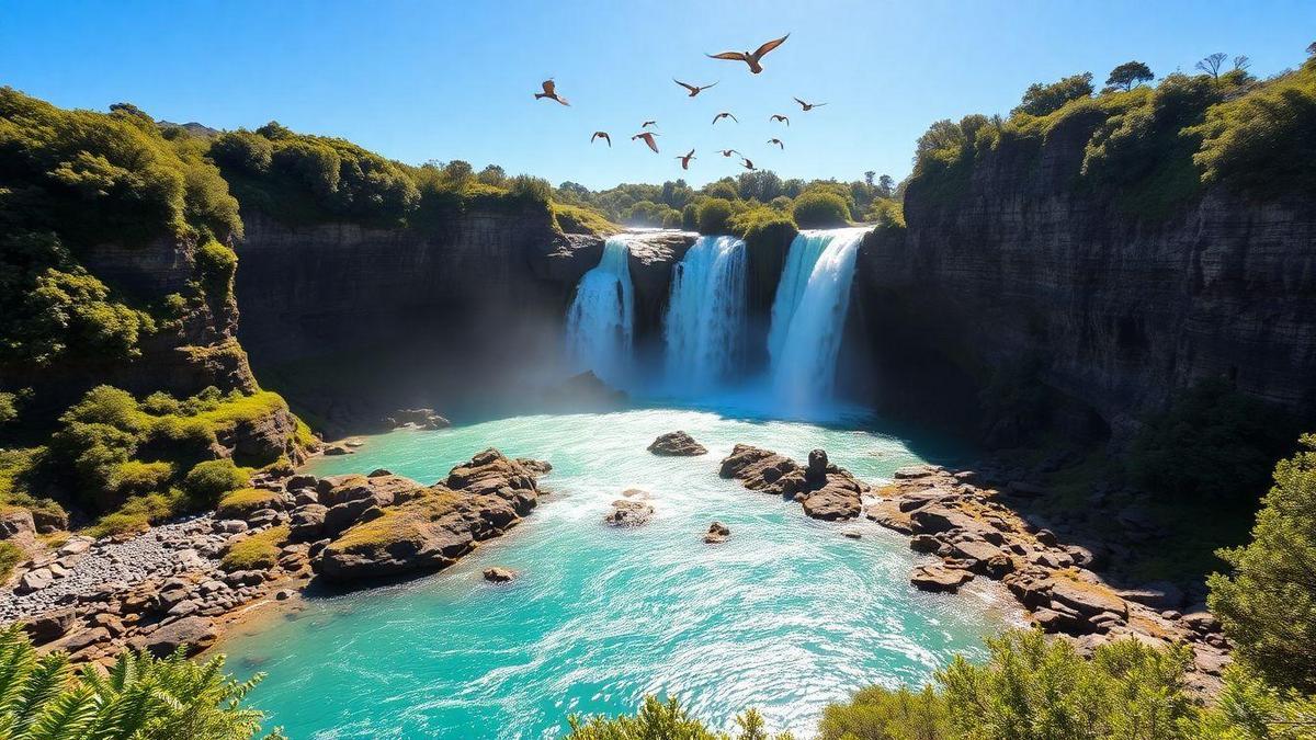 Le tourisme en Nouvelle-Zélande et les Chutes de Purakaunui Le tourisme en Nouvelle-Zélande et les Chutes de Purakaunui