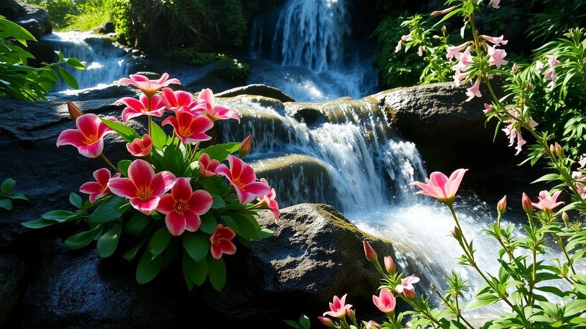 Fleurs Rares et Charmes autour des cascades