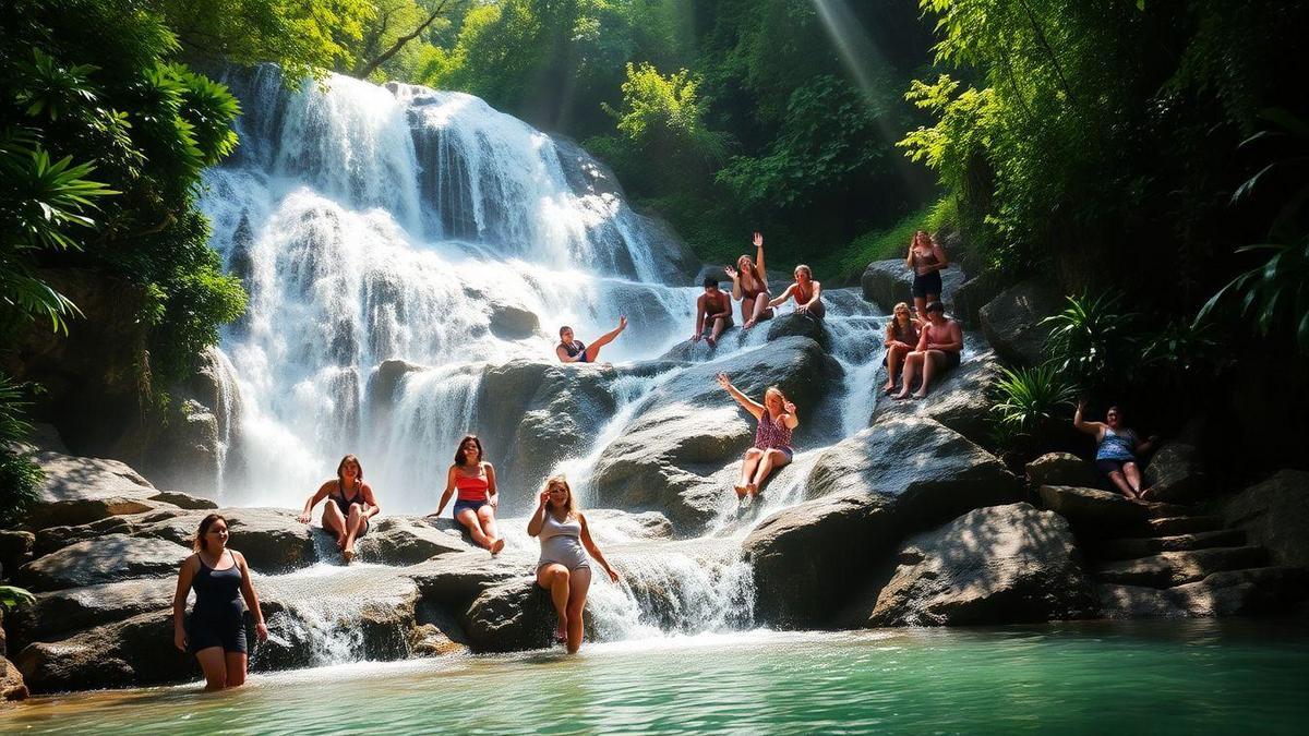 Glissements, rires et dépassement de soi : Une véritable aventure à la cascade des rêves