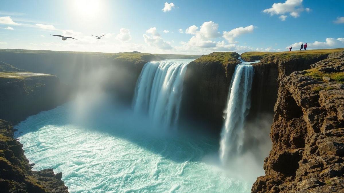 Saviez-vous qu’il existe une cascade qui se jette dans l’océan ? Découvrez où elle se trouve