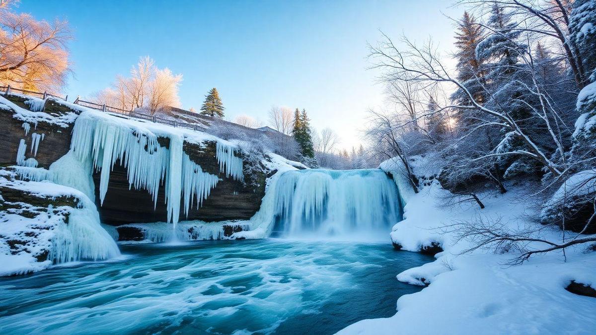 La Magie de Minnehaha Falls en Hiver